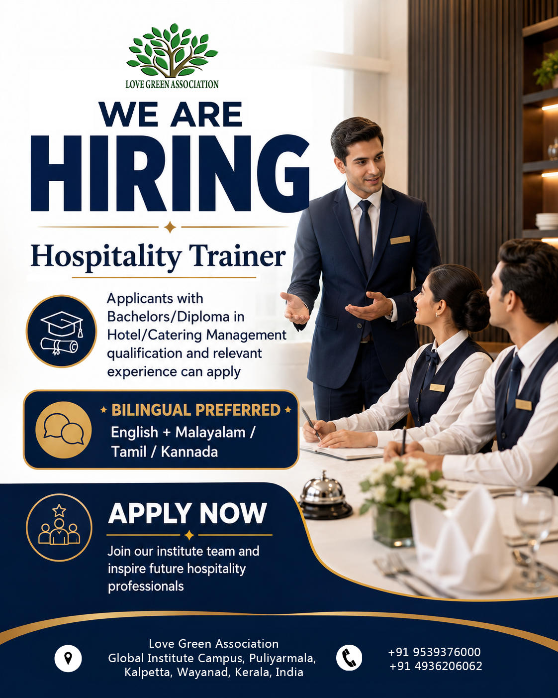 Hiring Hospitality Trainer